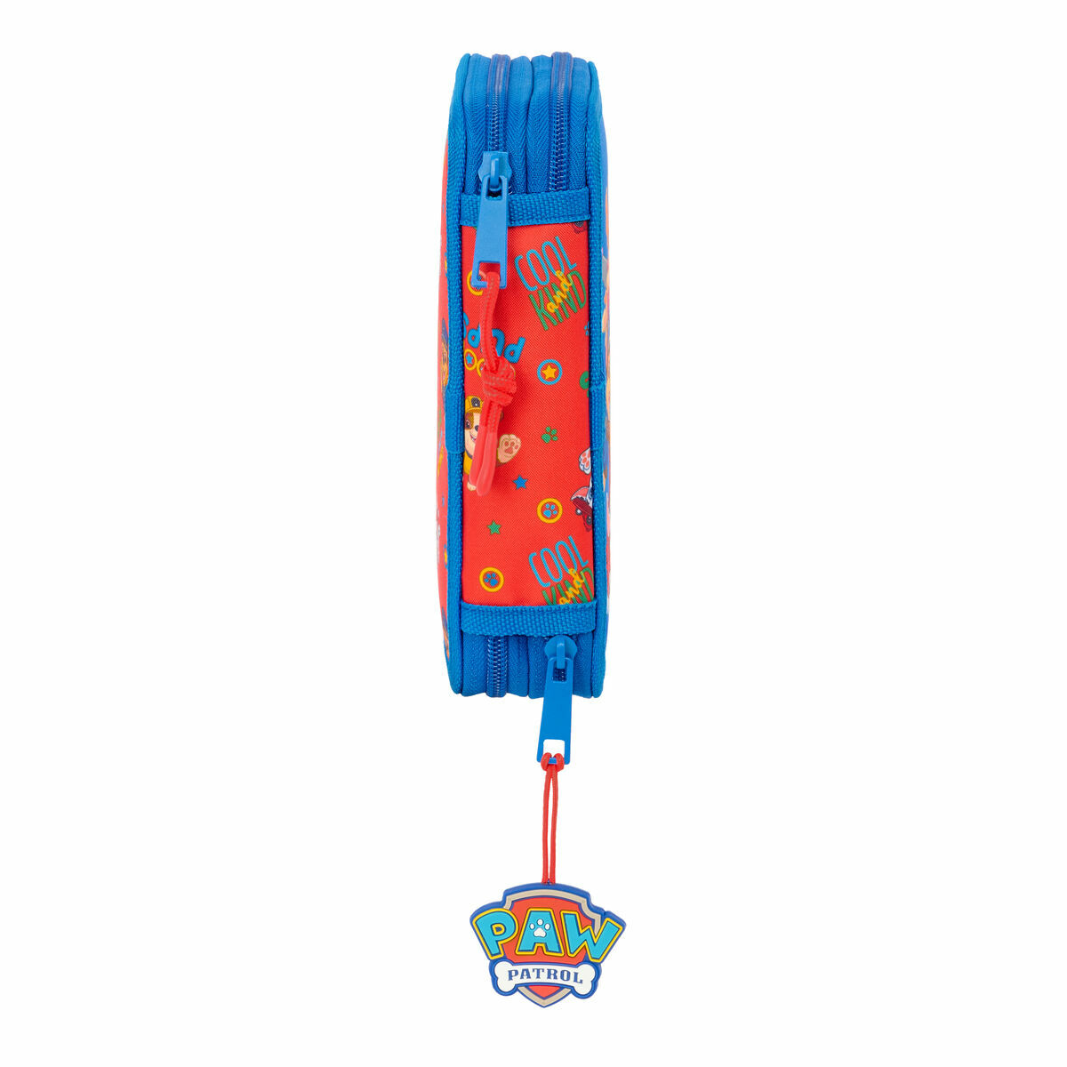 Double Pencil Case The Paw Patrol Cool Blue Red 12.5 x 19.5 x 4 cm 29 Pieces