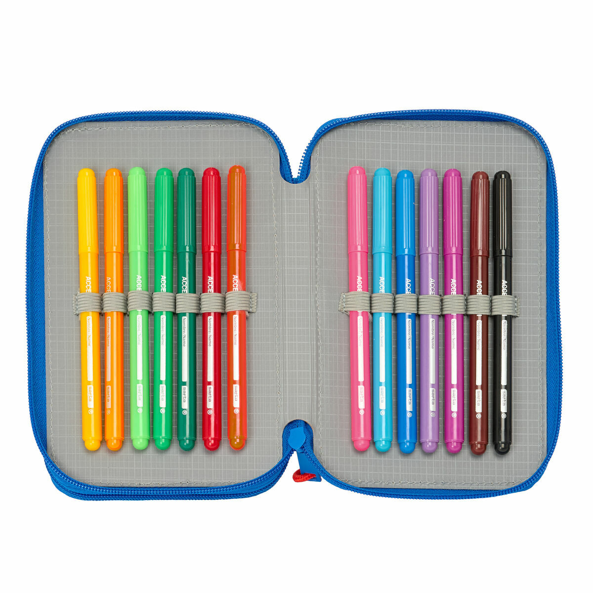 Double Pencil Case The Paw Patrol Cool Blue Red 12.5 x 19.5 x 4 cm 29 Pieces