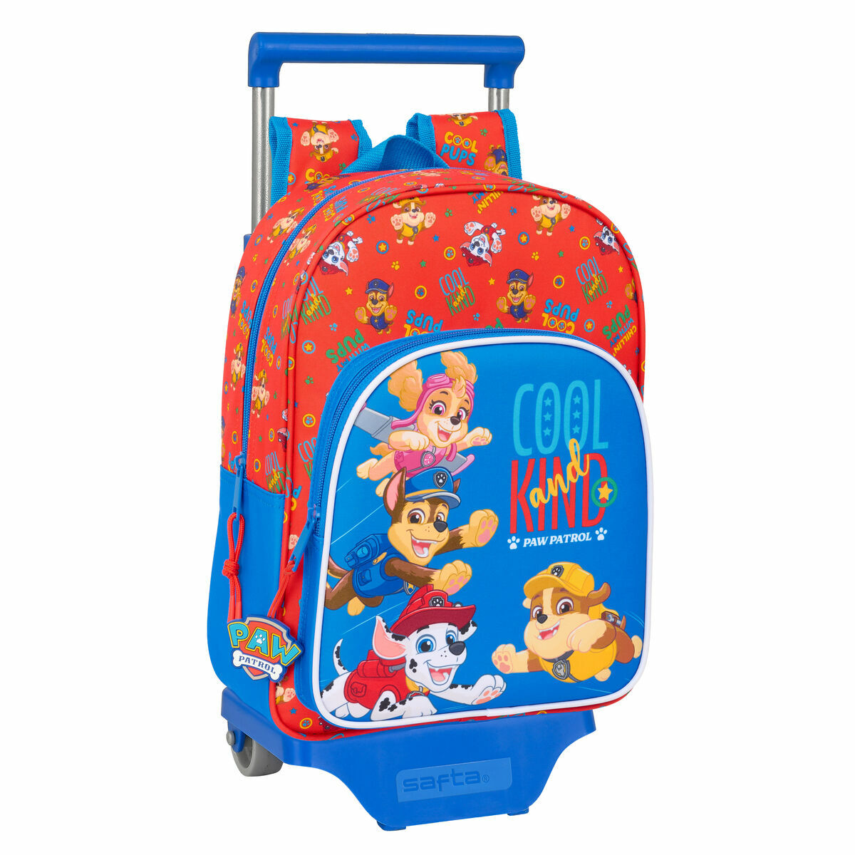 School Bag The Paw Patrol Cool Blue Red 26 x 11 x 67 cm 26 x 34 x 11 cm