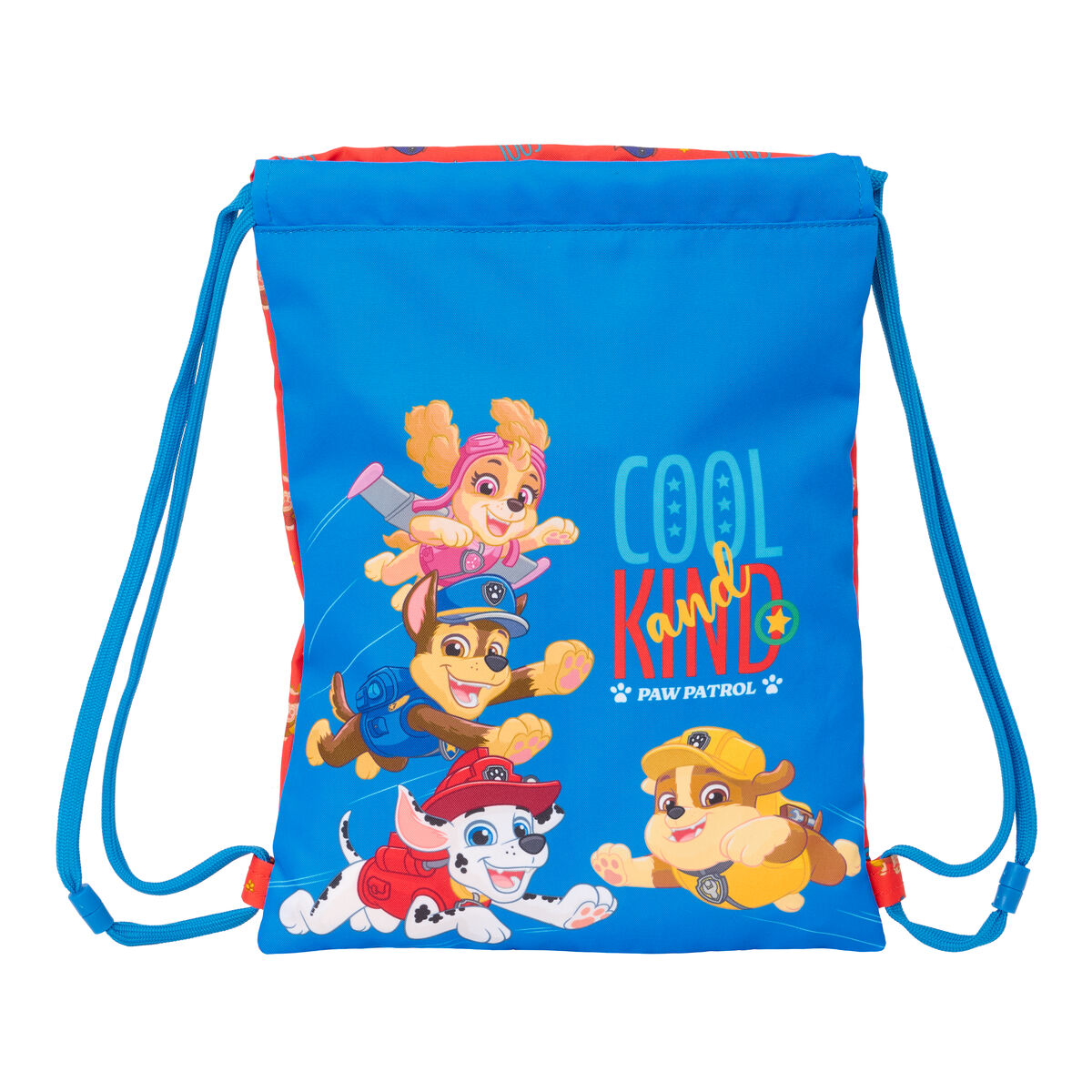 Backpack with Strings The Paw Patrol Cool Blue Red 26 x 34 x 1 cm Backpack with Strings The Paw Patrol Cool Blue Red 26 x 34 x 1 cm