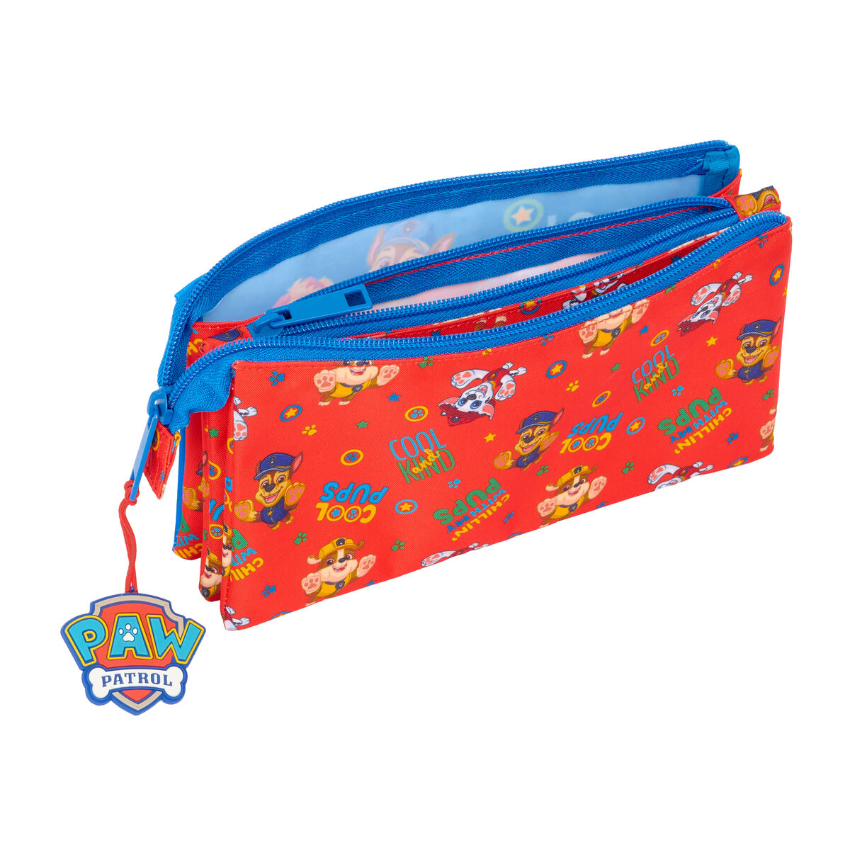 Triple Carry-all The Paw Patrol Cool Blue Red 22 x 12 x 3 cm