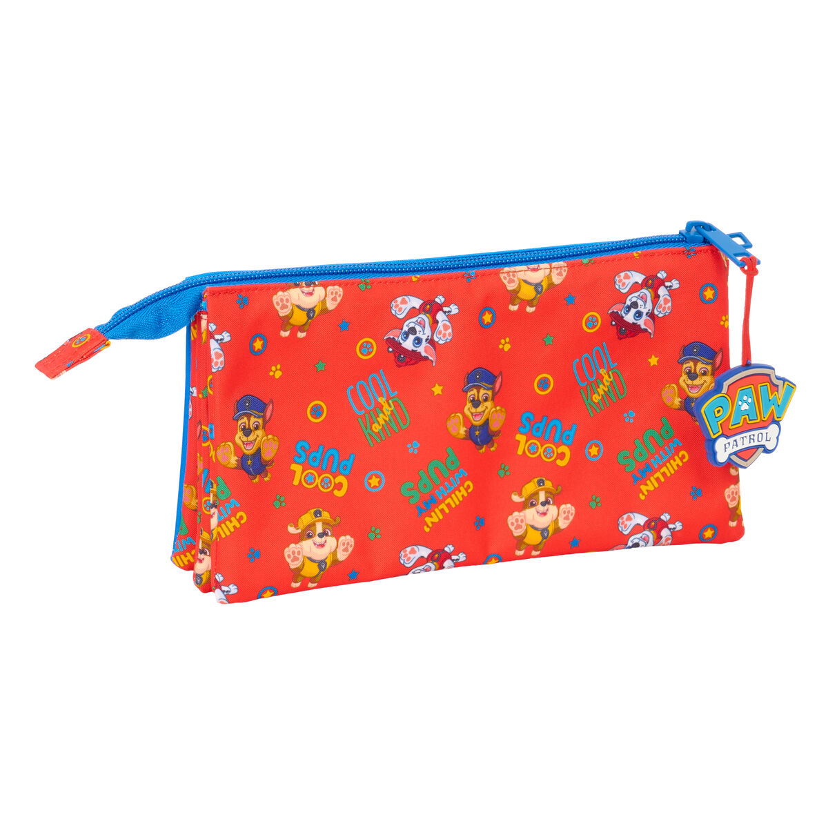 Triple Carry-all The Paw Patrol Cool Blue Red 22 x 12 x 3 cm