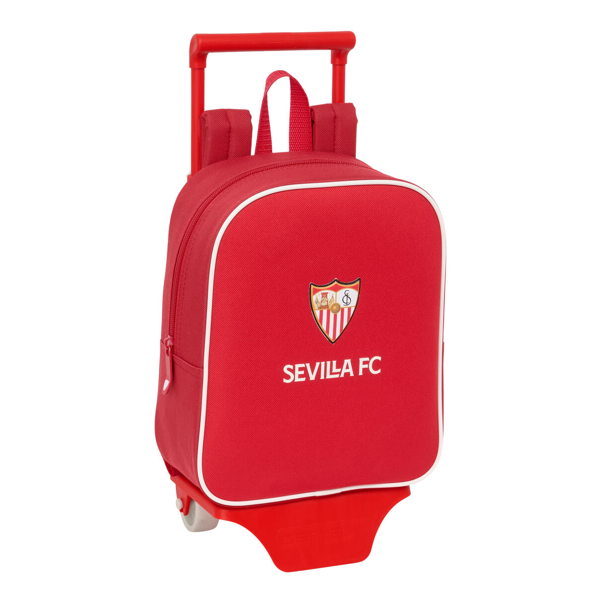 School Rucksack with Wheels Sevilla FÃºtbol Club Red 22 x 27 x 10 cm