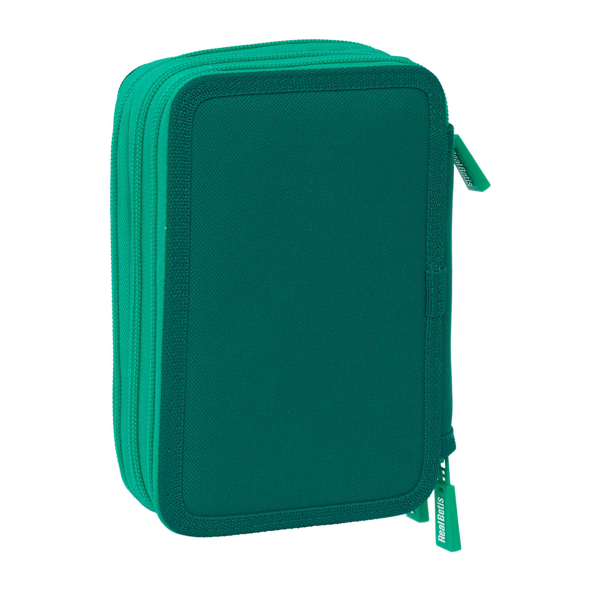 Triple Pencil Case Real Betis Balompié Aquamarine 12,5 x 19,5 x 5,5 cm 37 Pieces