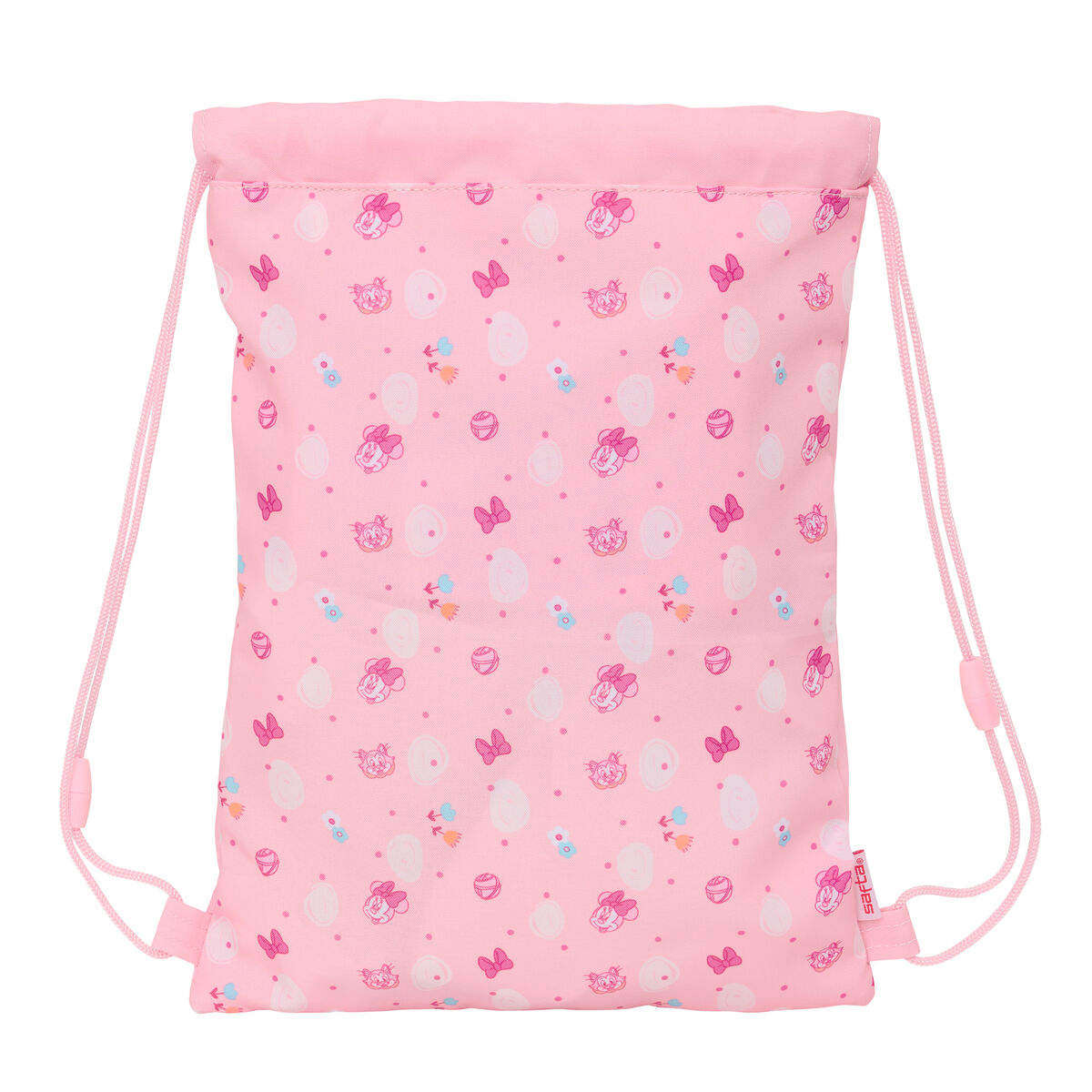 Backpack with Strings Minnie Mouse Baby Pink 26 x 34 x 1 cm