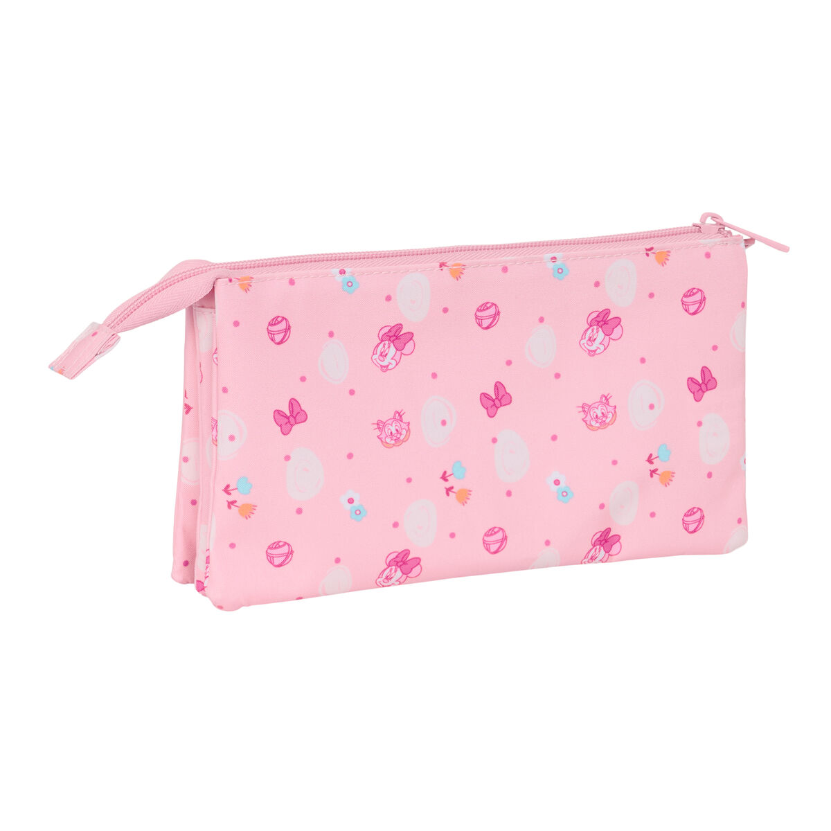 Triple Carry-all Minnie Mouse Baby Pink 22 x 12 x 3 cm