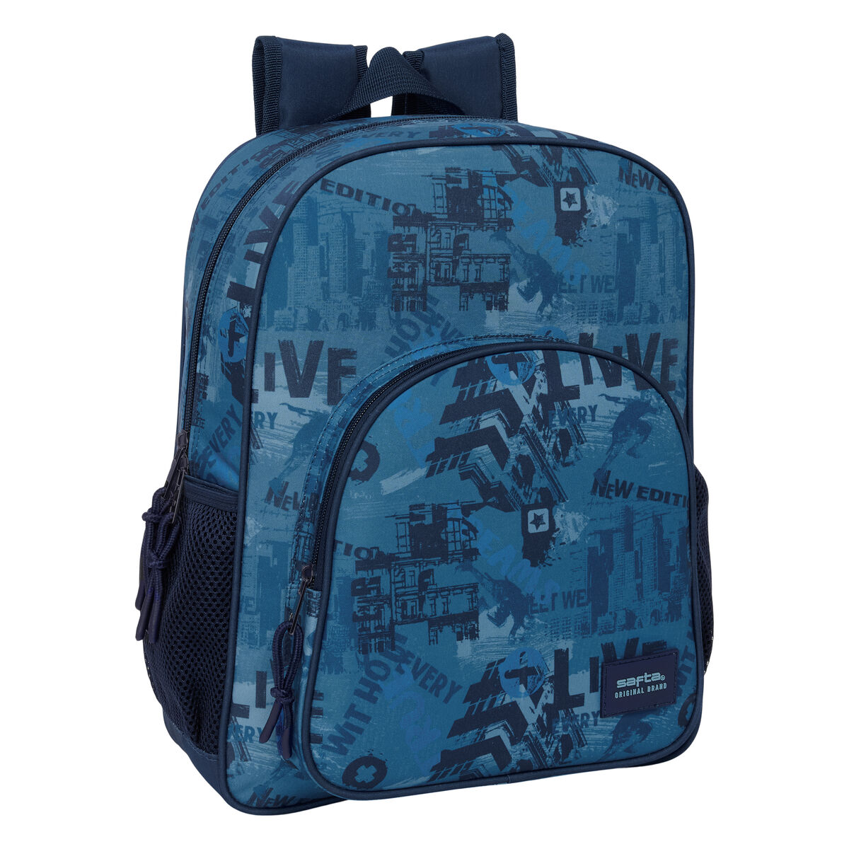 School Bag Safta New edition Navy Blue 32 x 38 x 12 cm School Bag Safta New edition Navy Blue 32 x 38 x 12 cm