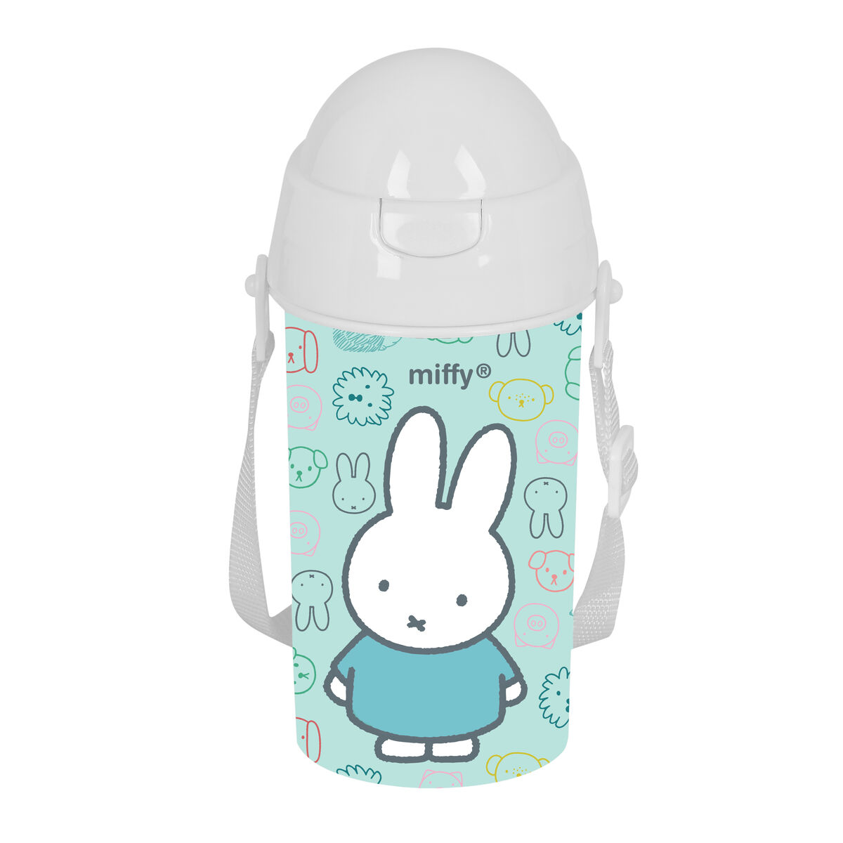 Water bottle Miffy Friends Blue PVC 500 ml Water bottle Miffy Friends Blue PVC 500 ml