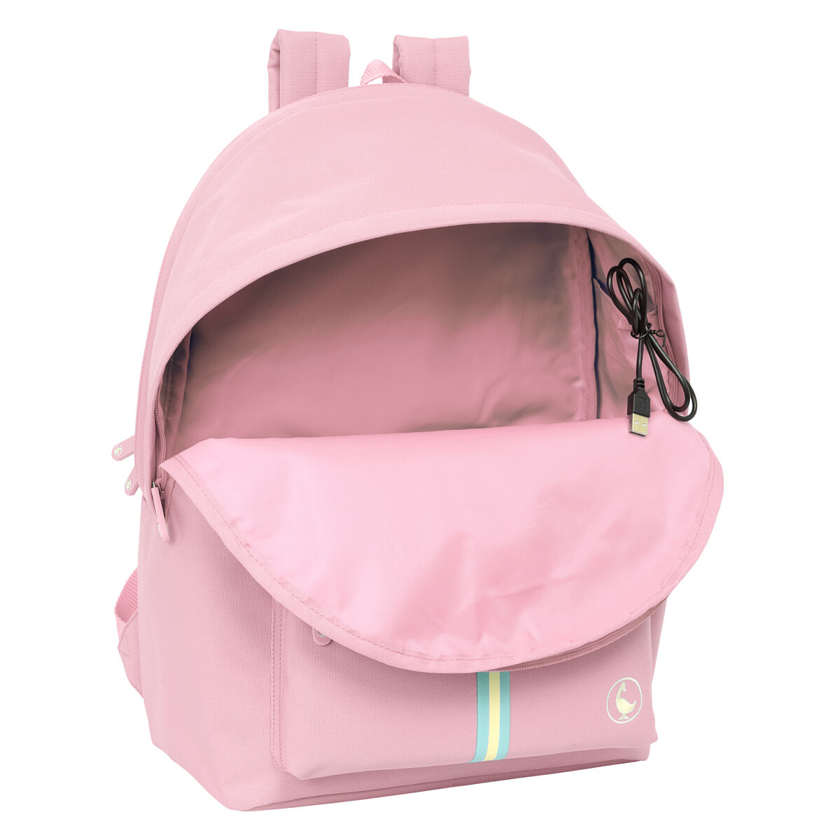 Rucksack for Laptop and Tablet with USB Output El Ganso Basics Pink