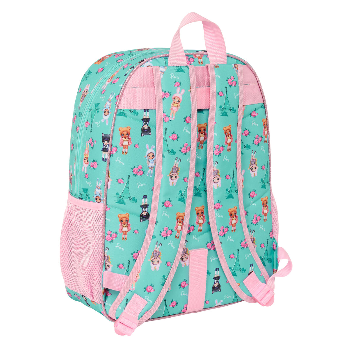 School Bag Na!Na!Na! Surprise Bunny Pink Turquoise 33 x 42 x 14 cm