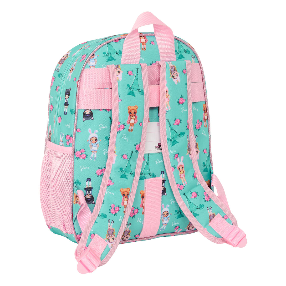 School Bag Na!Na!Na! Surprise Bunny Pink Turquoise 28 x 34 x 10 cm