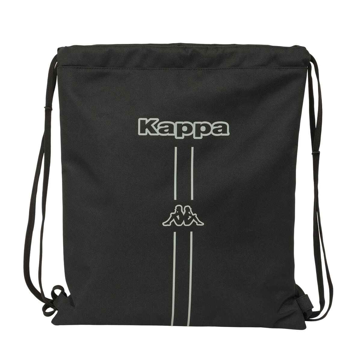 Backpack with Strings Kappa Dark Black 35 x 40 x 1 cm Backpack with Strings Kappa Dark Black 35 x 40 x 1 cm