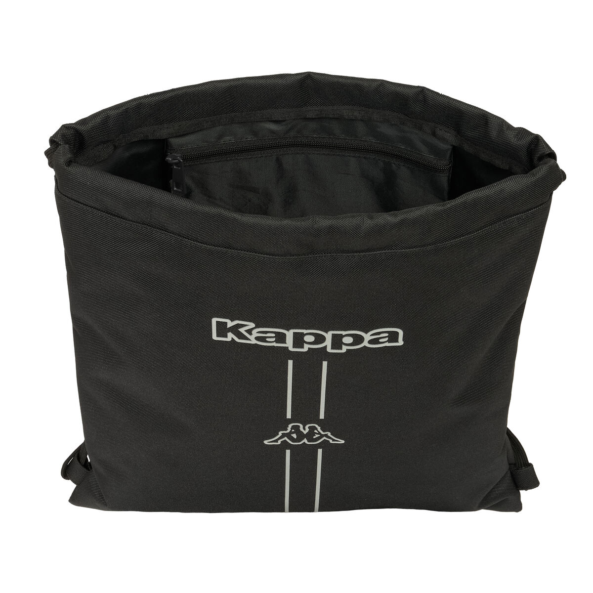 Backpack with Strings Kappa Dark Black 35 x 40 x 1 cm