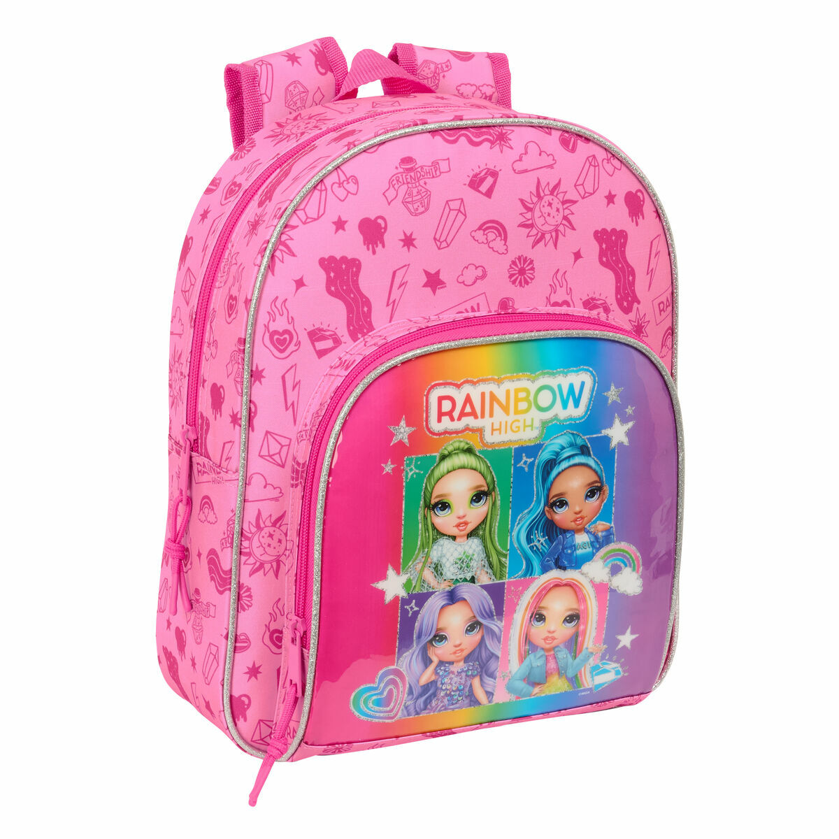 School Bag Rainbow High Shine Multicolour 28 x 34 x 10 cm School Bag Rainbow High Shine Multicolour 28 x 34 x 10 cm