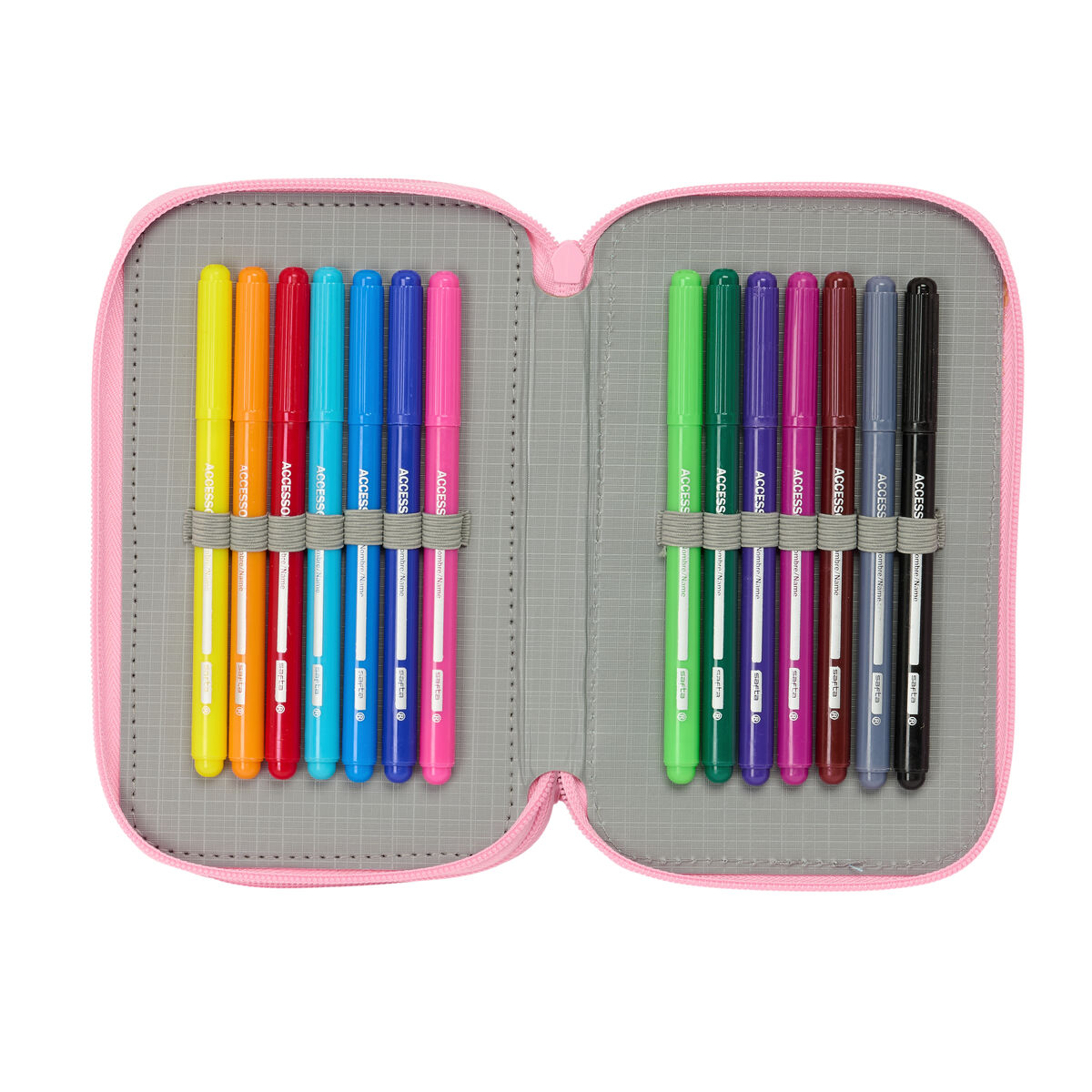 School Case with Accessories Barbie Painterly Pink Sky blue 12,5 x 19,5 x 5,5 cm 37 Pieces