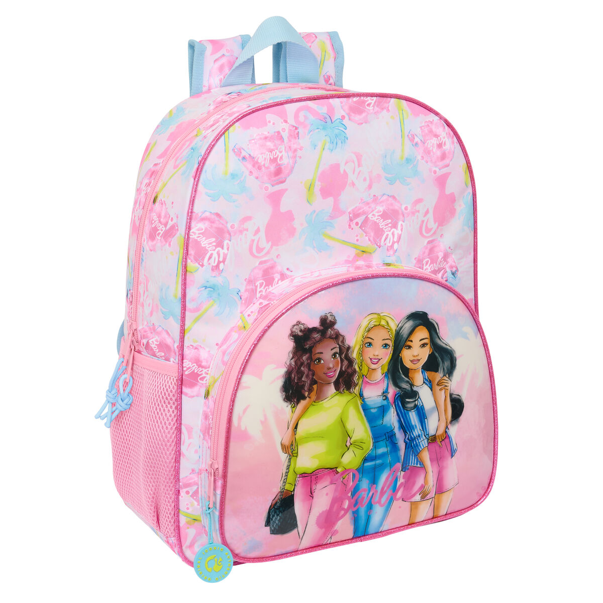 School Bag Barbie Painterly Pink Sky blue 33 x 42 x 14 cm School Bag Barbie Painterly Pink Sky blue 33 x 42 x 14 cm