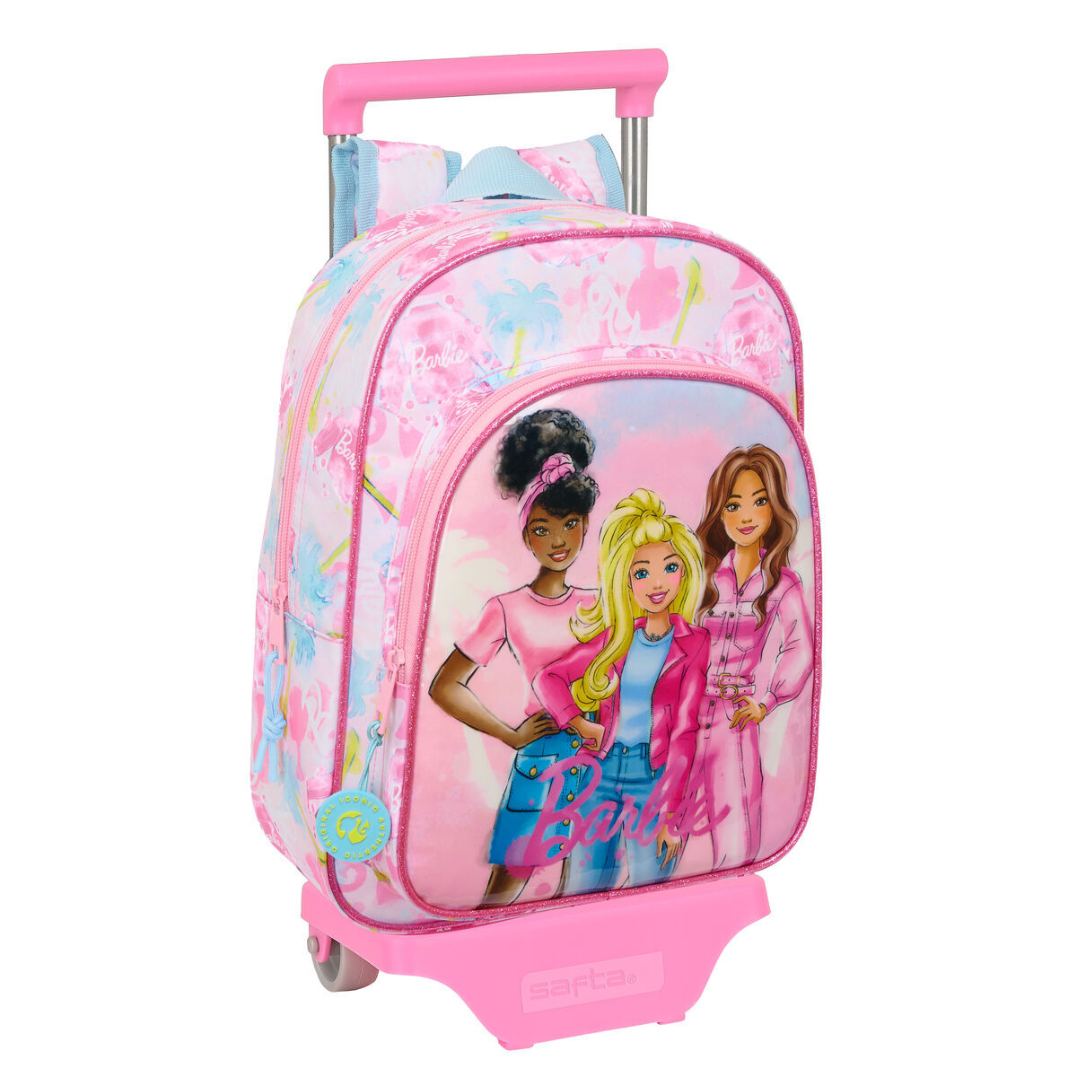 School Rucksack with Wheels Barbie Painterly Pink Sky blue 26 x 11 x 67 cm 26 x 34 x 11 cm School Rucksack with Wheels Barbie Painterly Pink Sky blue 26 x 11 x 67 cm 26 x 34 x 11 cm