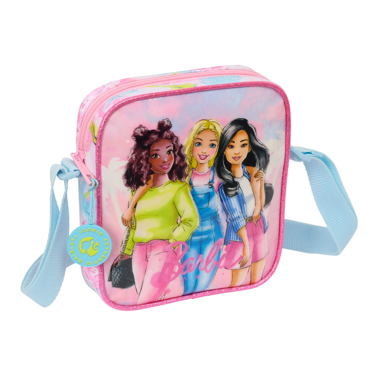 Shoulder Bag Barbie Painterly Pink Sky blue 16 x 18 x 4 cm Shoulder Bag Barbie Painterly Pink Sky blue 16 x 18 x 4 cm