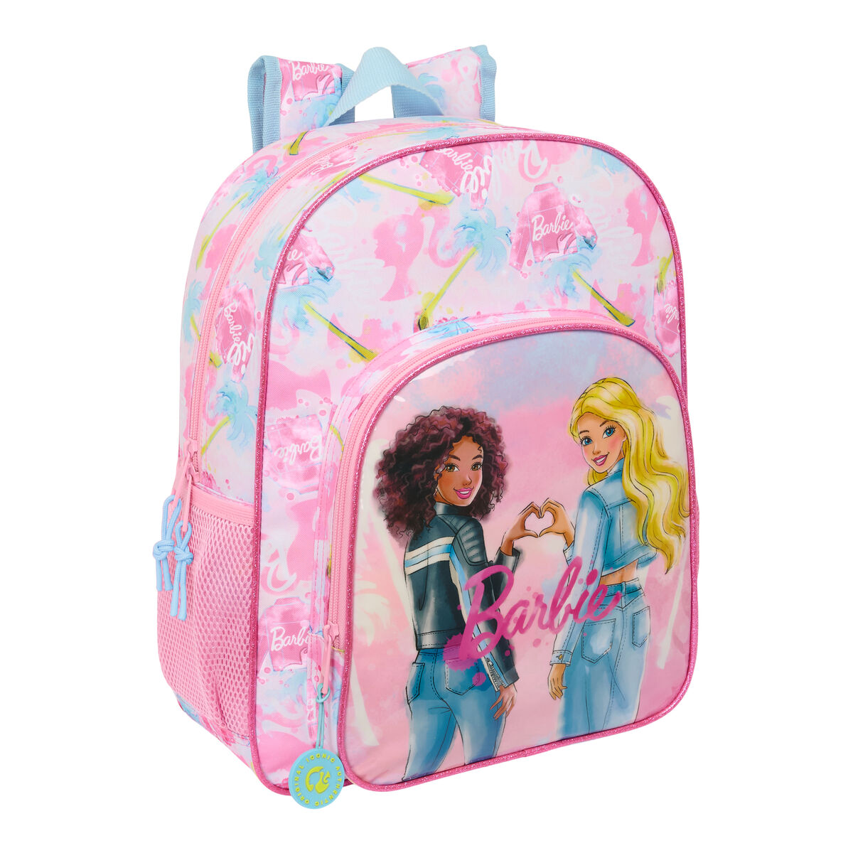 School Bag Barbie Painterly Pink Sky blue 32 x 38 x 12 cm School Bag Barbie Painterly Pink Sky blue 32 x 38 x 12 cm