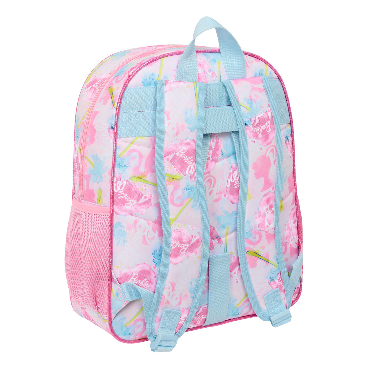 School Bag Barbie Painterly Pink Sky blue 32 x 38 x 12 cm