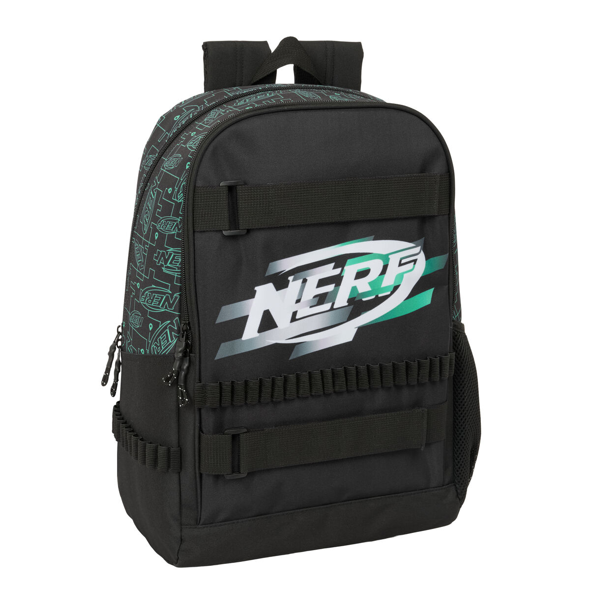 School Bag Nerf Game Black 31 x 44 x 17 cm