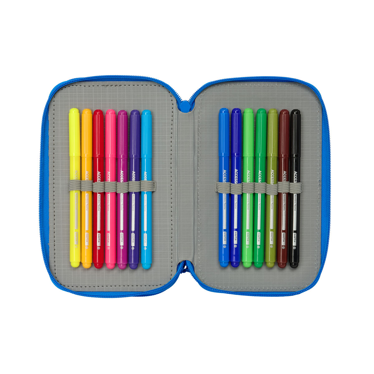 Triple Pencil Case Batman Blue 12,5 x 19,5 x 5,5 cm 37 Pieces