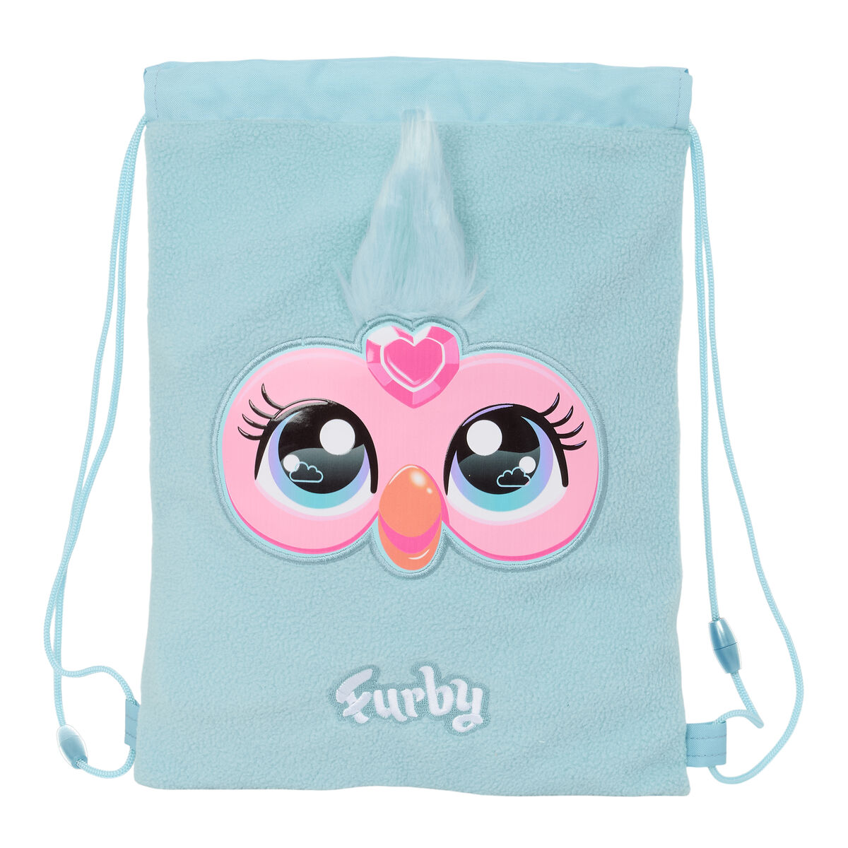 Backpack with Strings Furby Sky blue 26 x 34 x 1 cm Backpack with Strings Furby Sky blue 26 x 34 x 1 cm