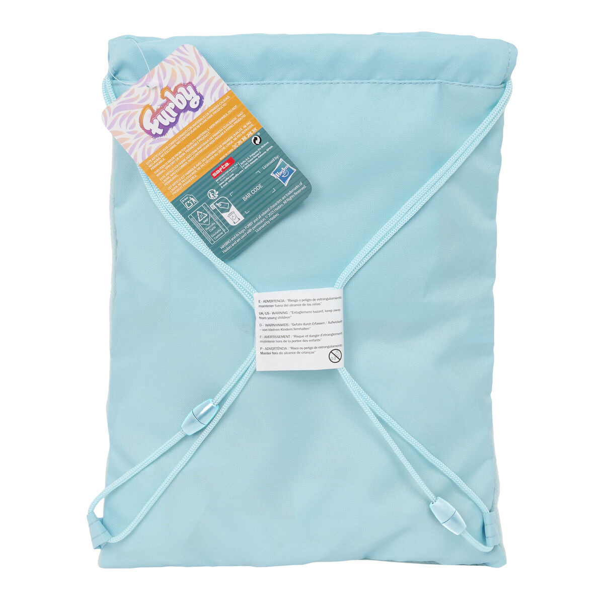 Backpack with Strings Furby Sky blue 26 x 34 x 1 cm