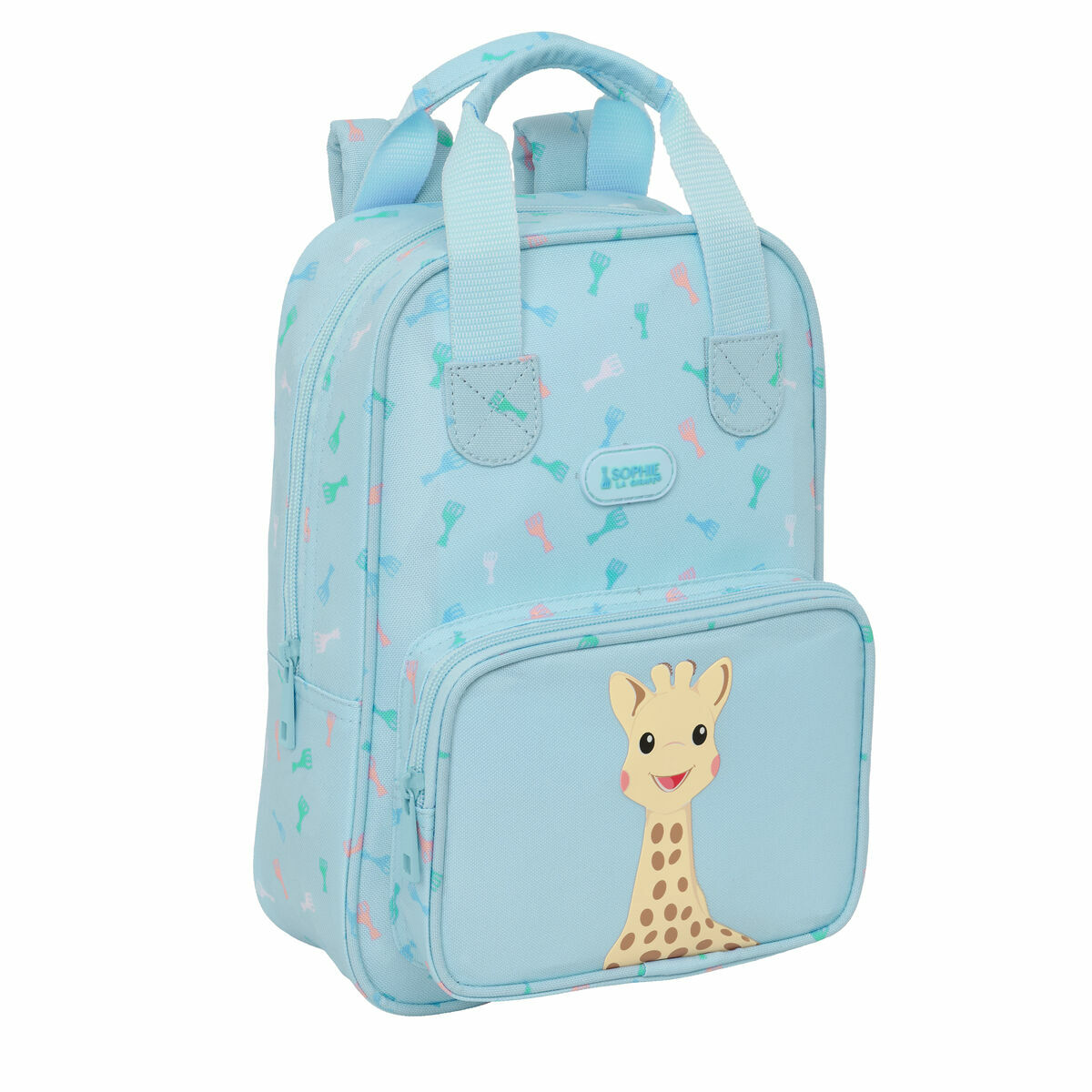 School Bag Sophie la Girafe Light Blue 20 x 28 x 8 cm