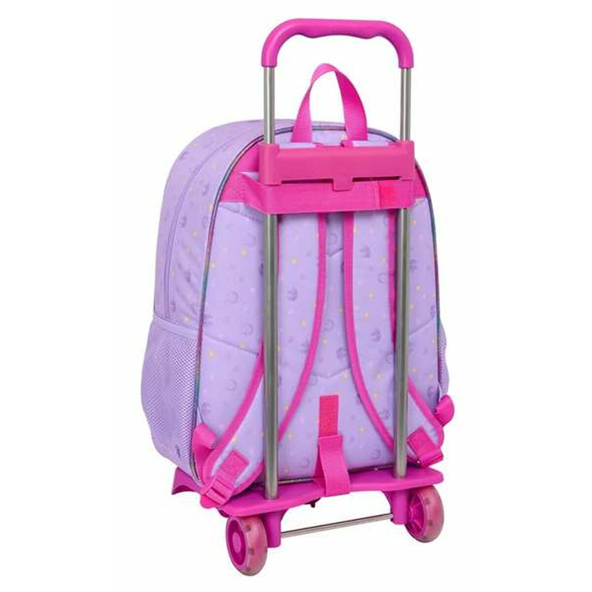School Rucksack with Wheels Unicorn Academy Lilac 33 x 42 x 14 cm