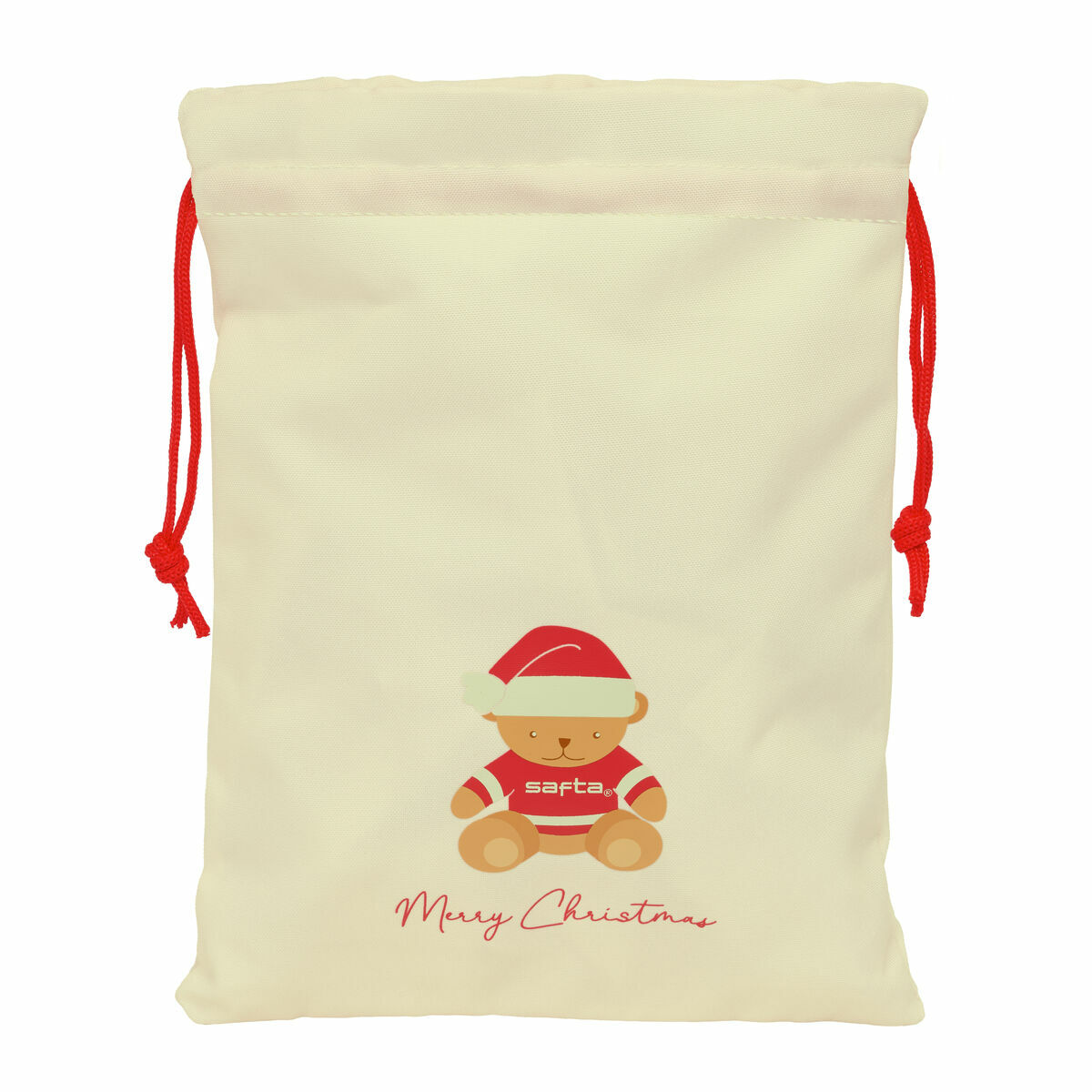 Backpack with Strings Safta Beige 26 x 34 x 1 cm