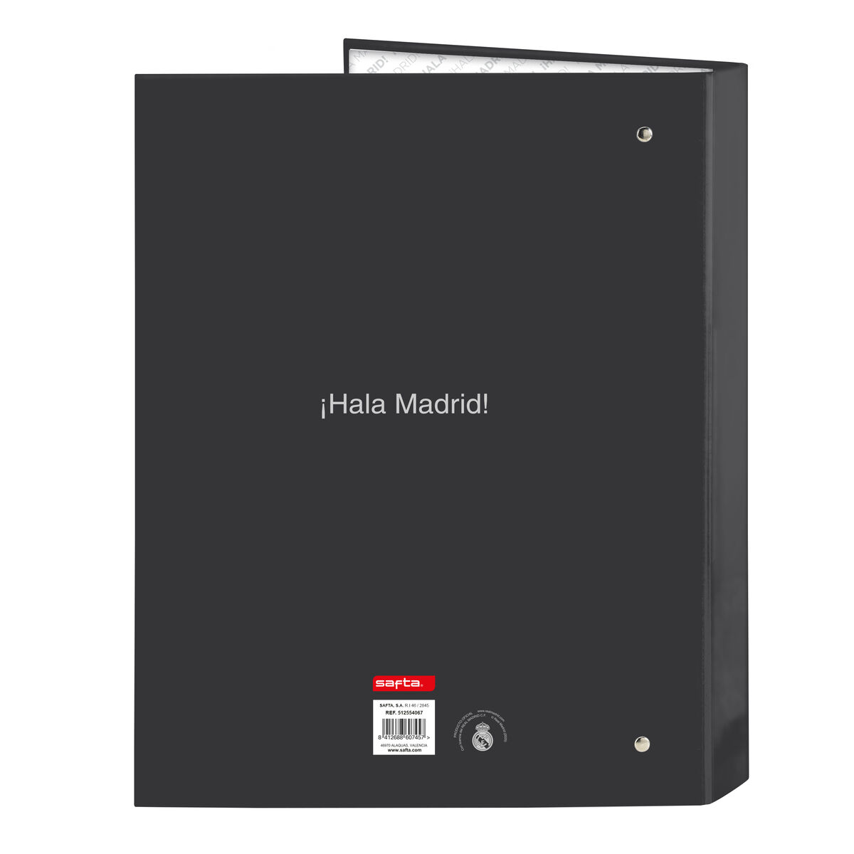 Ring binder Real Madrid C.F. White A4 26.5 x 33 x 4 cm