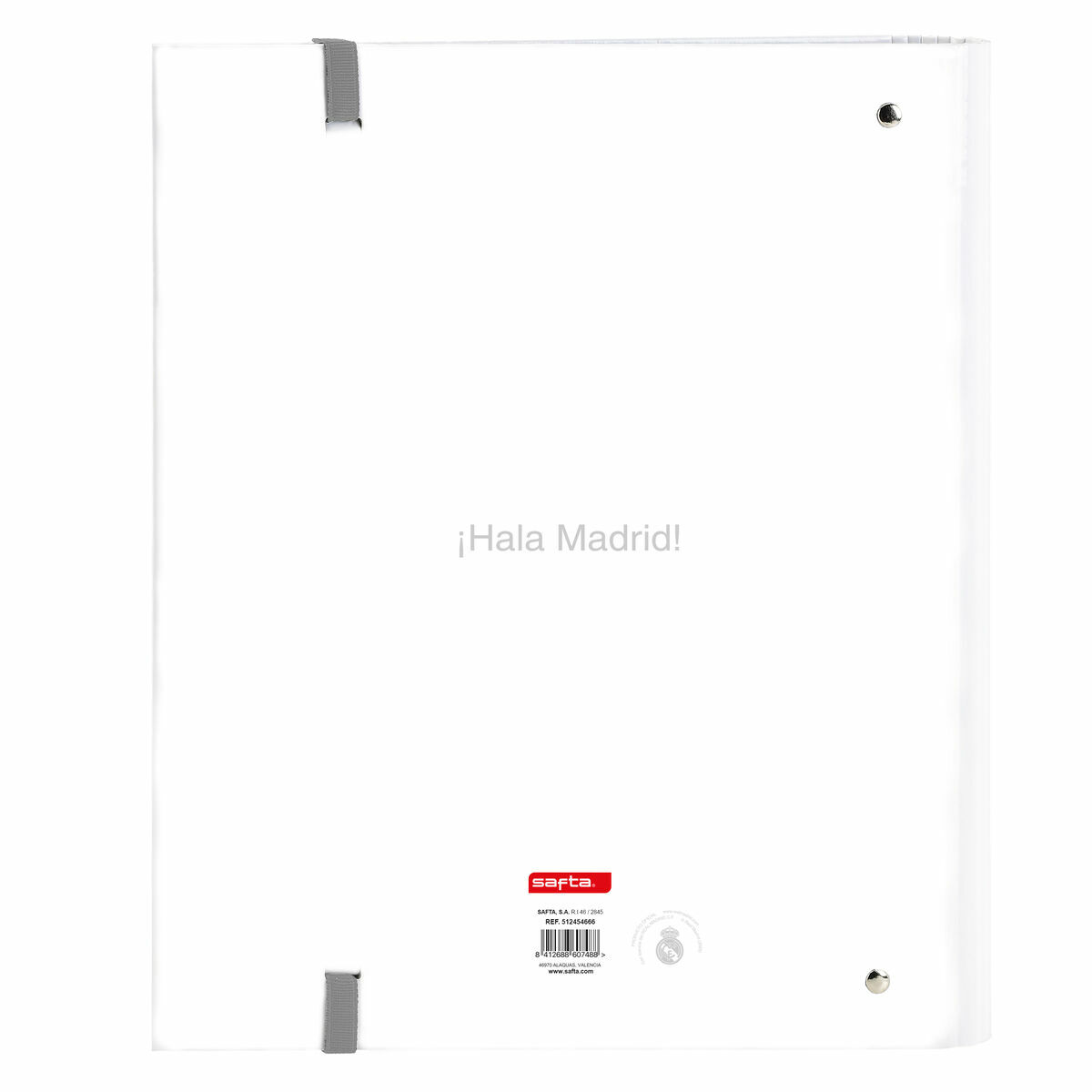 Ring binder Real Madrid C.F. White 27 x 32 x 3.5 cm