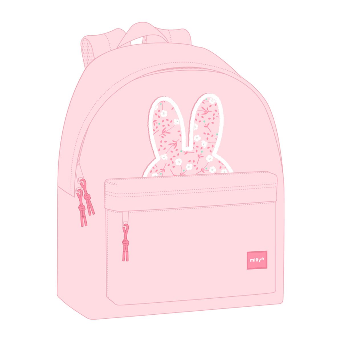 Rucksack Miffy Flores 33 x 42 x 15 cm