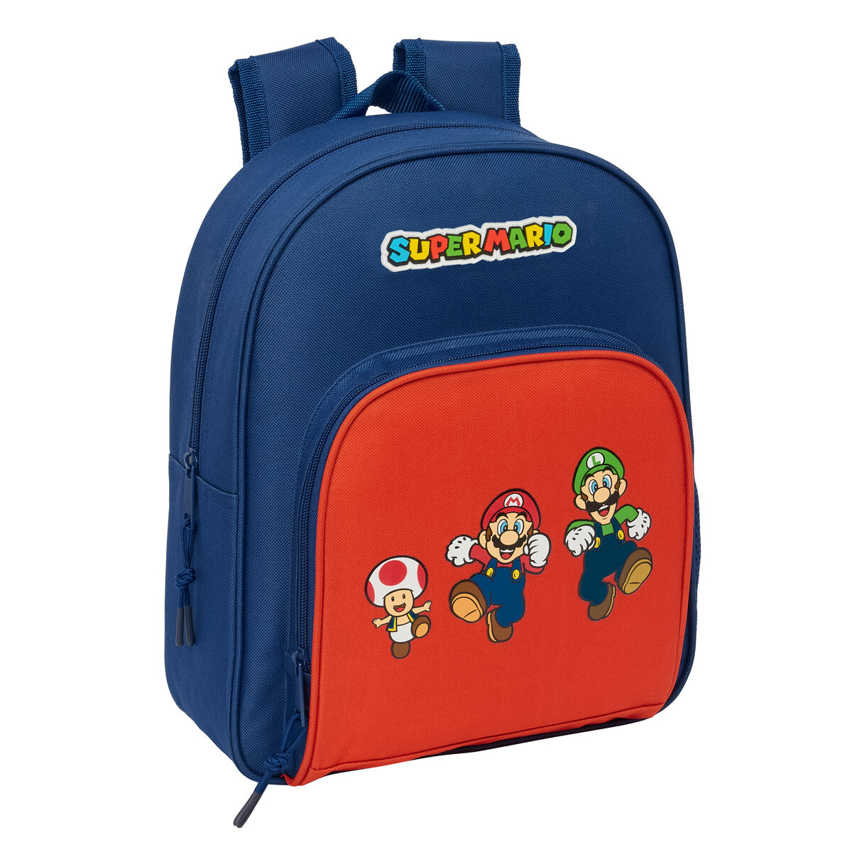 School Bag Super Mario Mamma mia Red Navy Blue 28 x 34 x 10 cm