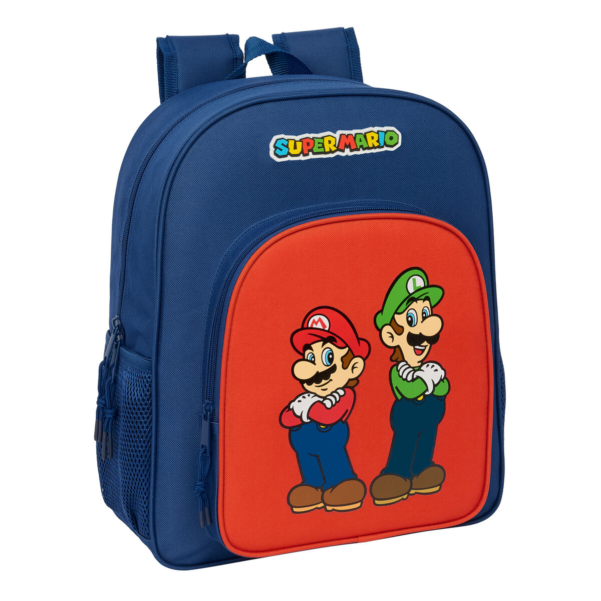 School Bag Super Mario Mamma mia Red Navy Blue 32 x 38 x 12 cm
