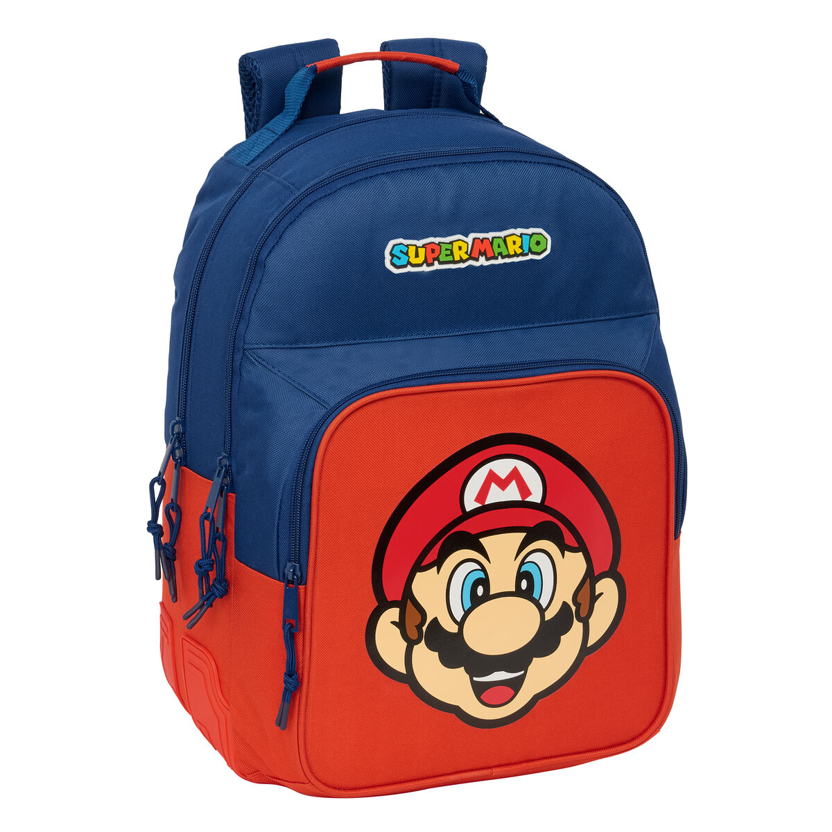 School Bag Super Mario Mamma mia Red Navy Blue 32 x 42 x 15 cm