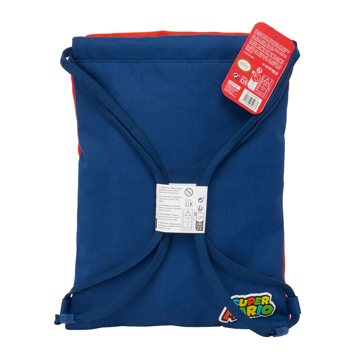 Backpack with Strings Super Mario Mamma mia Red Navy Blue 26 x 34 x 1 cm
