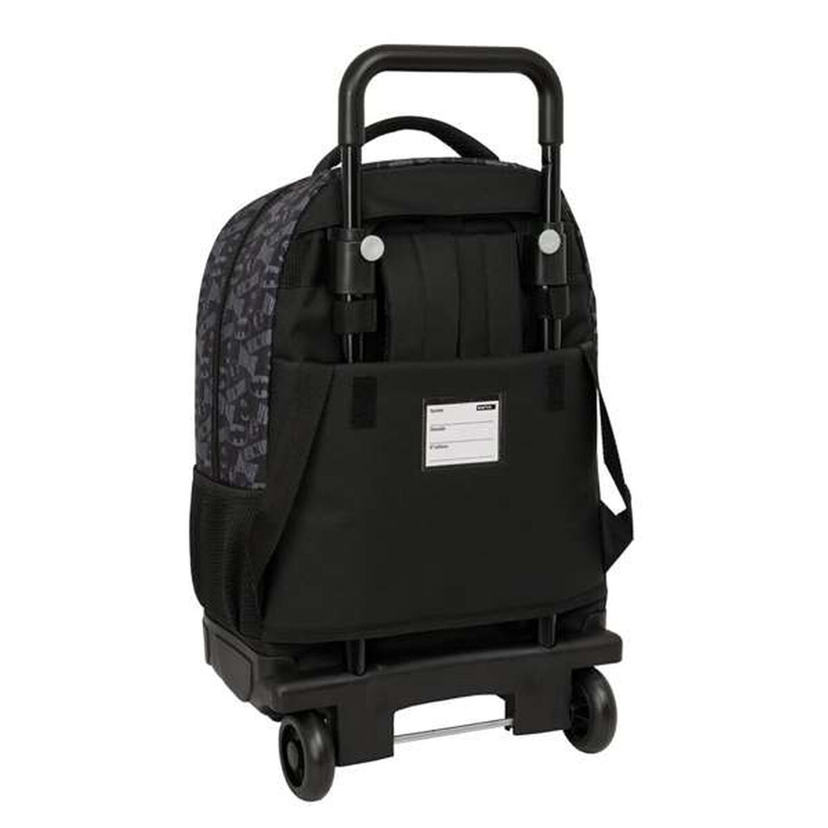 School Rucksack with Wheels Batman Black 33 x 45 x 22 cm