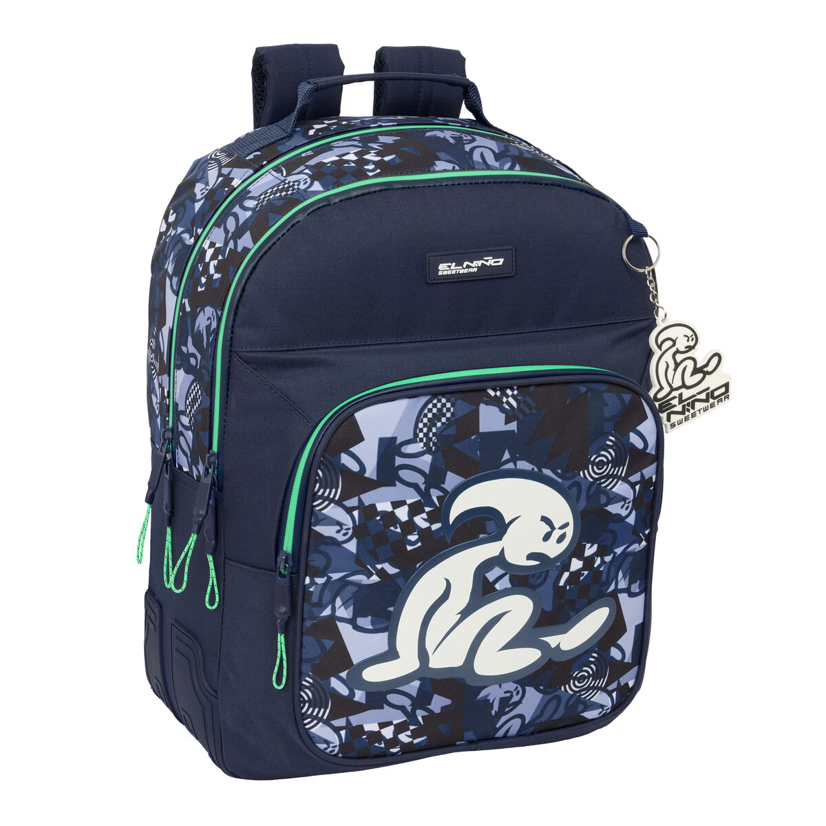 School Bag El Nio Navy Navy Blue 32 x 42 x 15 cm