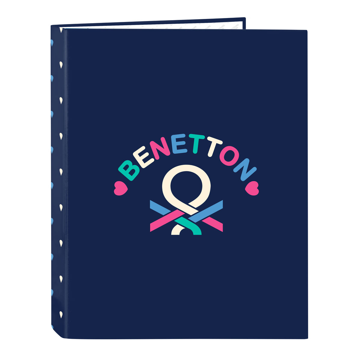 Ring binder Benetton Drop Multicolour A4 26.5 x 33 x 4 cm