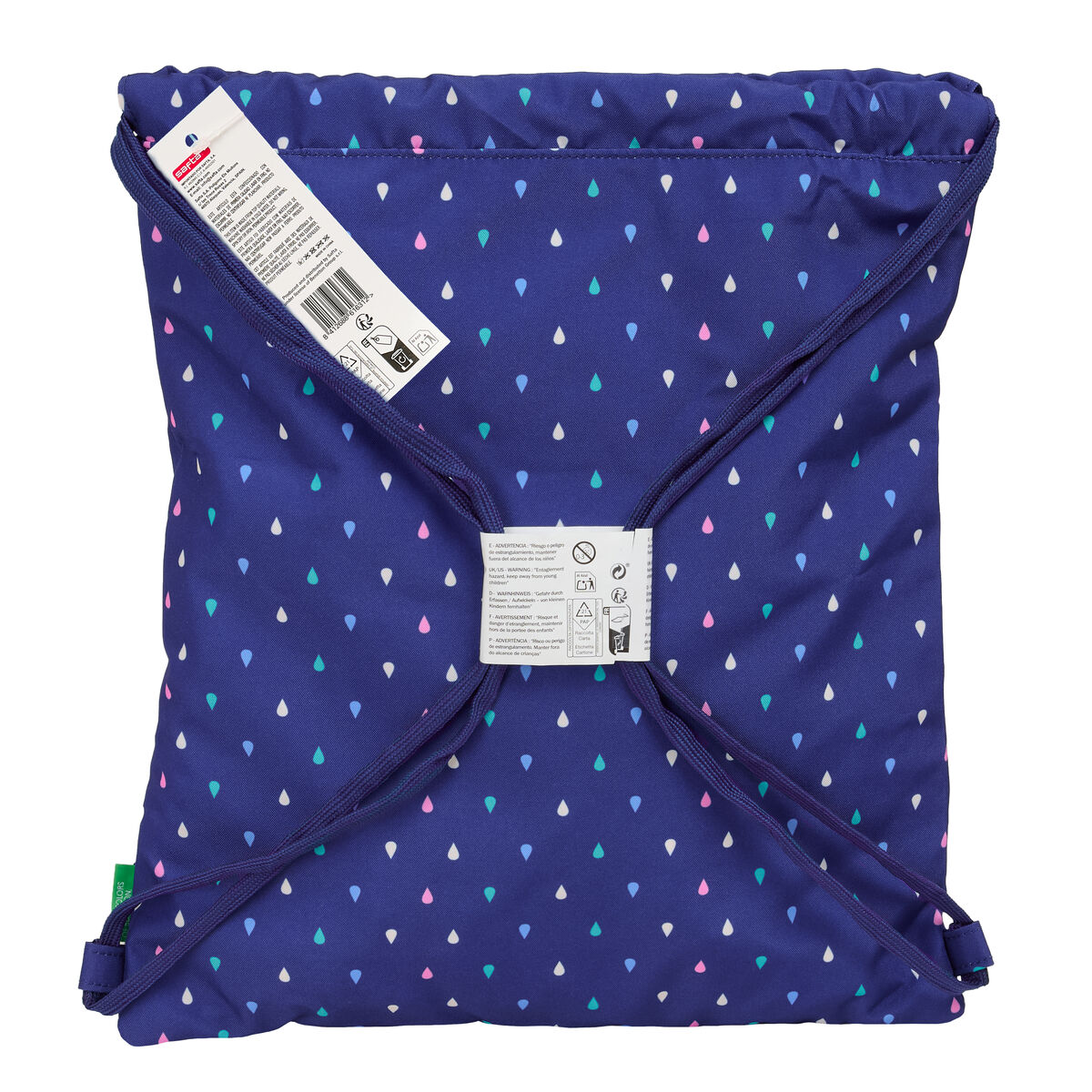 Backpack with Strings Benetton Drop Multicolour 35 x 40 x 1 cm