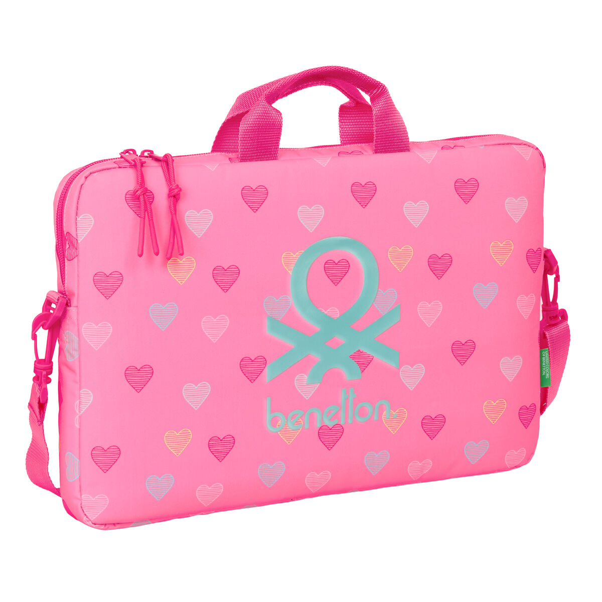 Laptop Case Benetton Heart Pink 40 x 27 x 4 cm