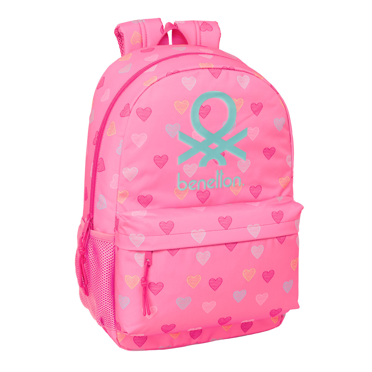 School Bag Benetton Heart Pink 30 x 46 x 14 cm School Bag Benetton Heart Pink 30 x 46 x 14 cm