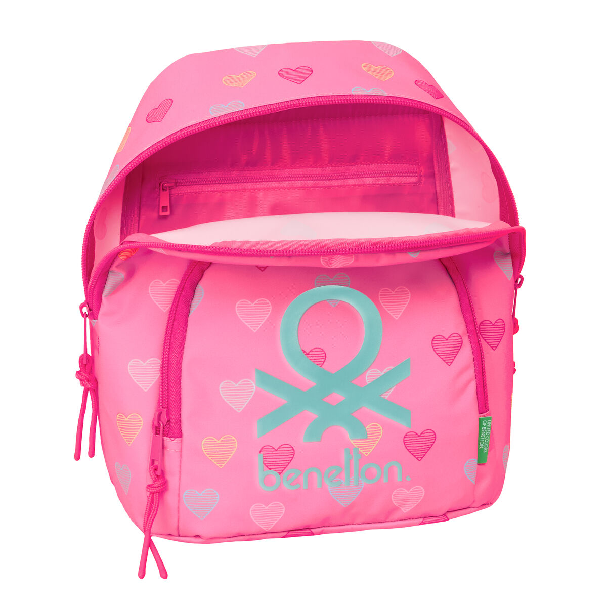 Rucksack Benetton Heart Pink 25 x 30 x 13 cm