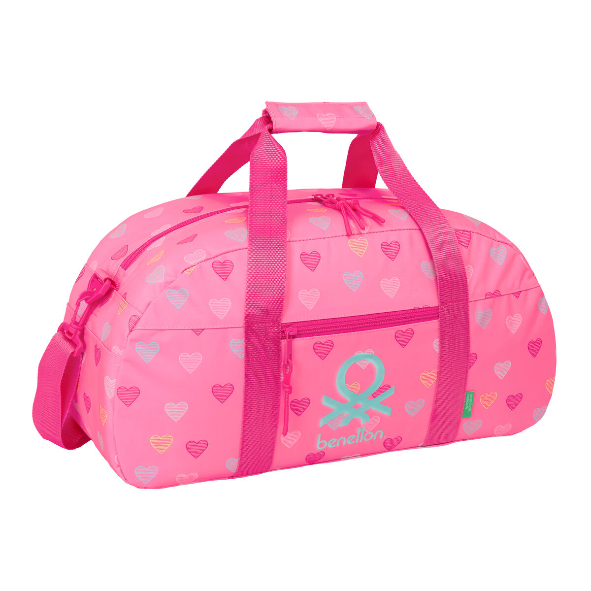 Sports bag Benetton Heart Pink 50 x 26 x 20 cm Sports bag Benetton Heart Pink 50 x 26 x 20 cm