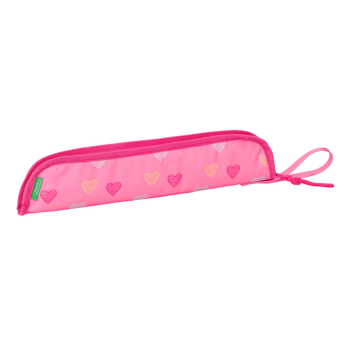 Recorder bag Benetton Heart Pink 37 x 8 x 2 cm