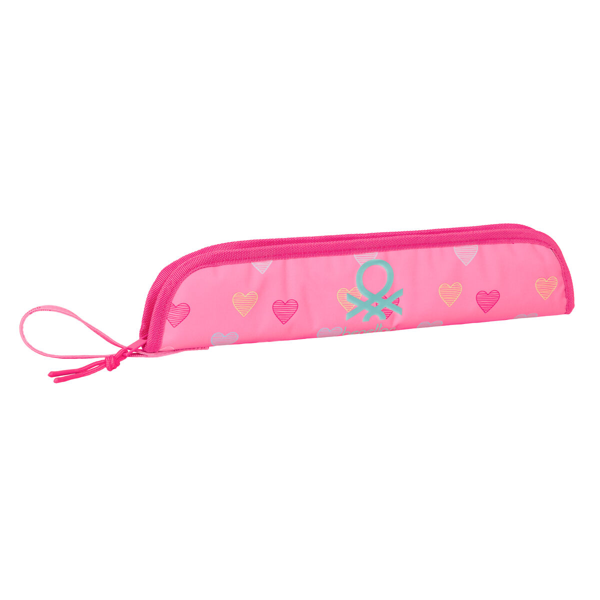 Recorder bag Benetton Heart Pink 37 x 8 x 2 cm