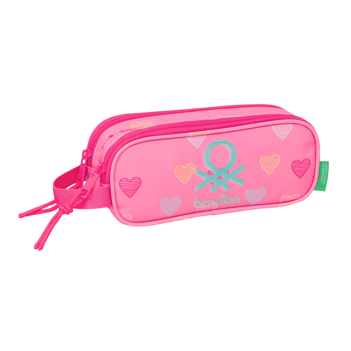 Holdall Benetton Heart Pink 21 x 8 x 6 cm