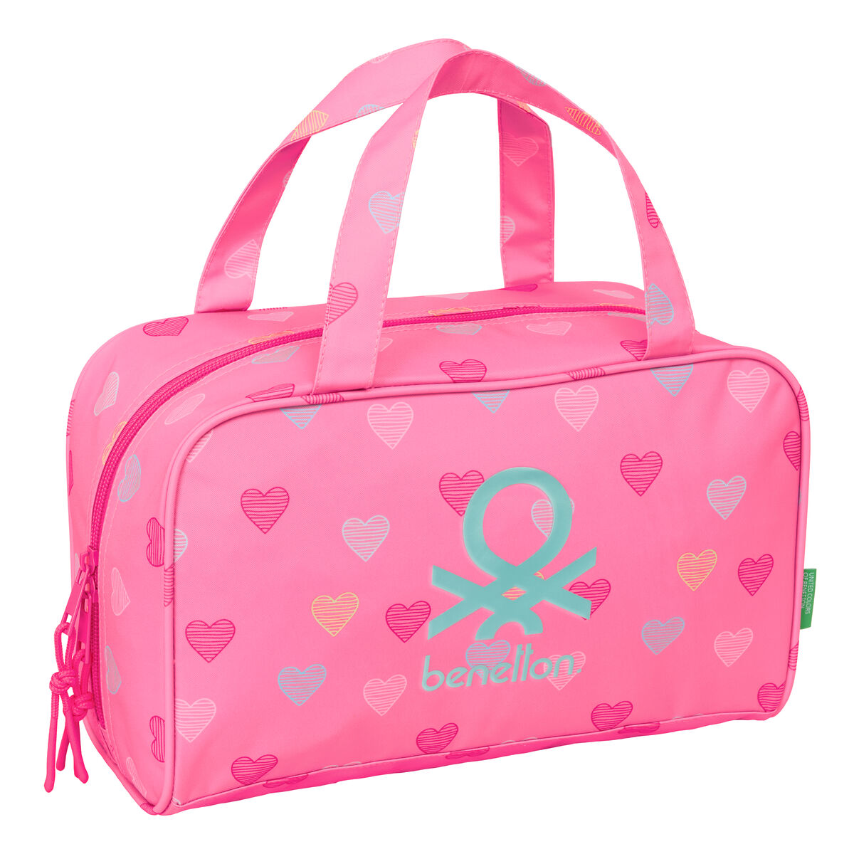 Travel Vanity Case Benetton Heart Pink 31 x 14 x 19 cm Travel Vanity Case Benetton Heart Pink 31 x 14 x 19 cm